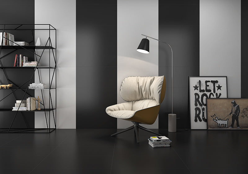 Cromatic Porcelain Black Tile Matte 1