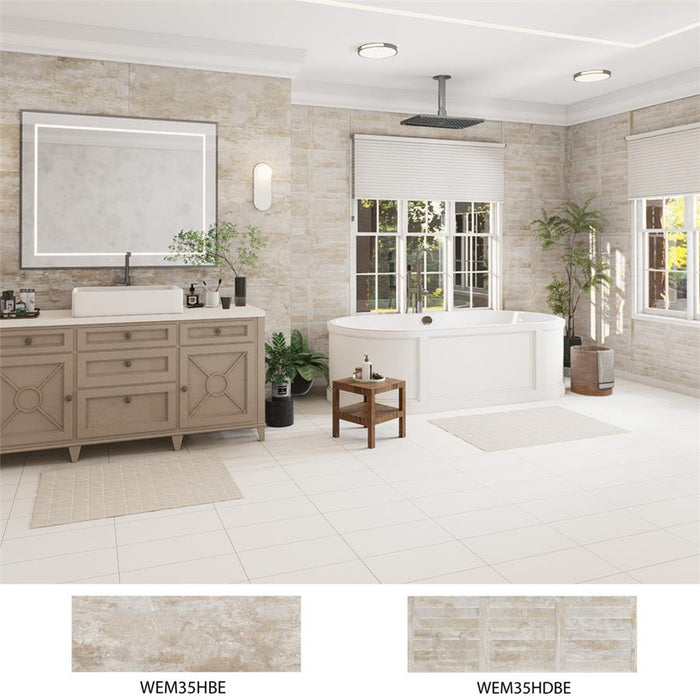 Habanera Ceramic Beige Tile Honed 8