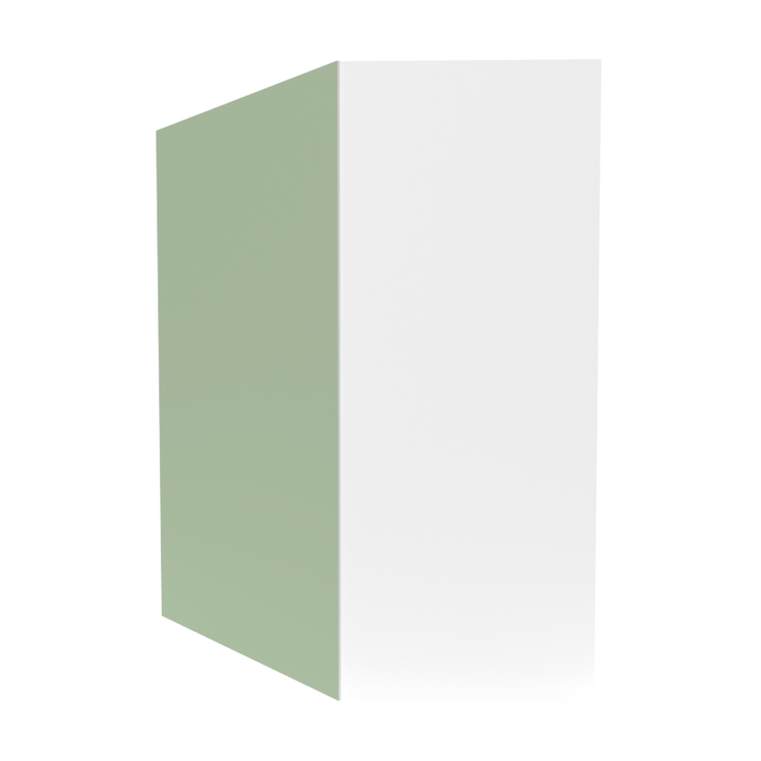 Manhattan Wood Sage Green Diagonal Corner Wall Cabinet Matte 2