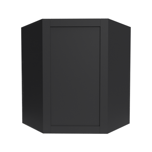 Single Shaker Wood Espresso Diagonal Corner Wall Cabinet Matte 1