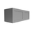 Single Shaker Wood Grey Microwave Base Cabinet Matte 1