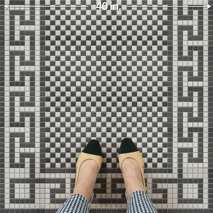 Gotham Porcelain Black and White Checker Mosaic Matte 6