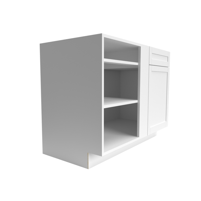 Single Shaker Wood White Corner Blind Base Cabinet Matte 1