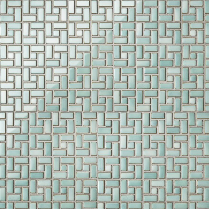 Hudson Porcelain Mint Green Mosaic Glossy 1