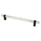 Radial Reign Aluminum Brushed Nickel and Matte Black Cabinet Pull Brushed Nickel / Matte Black 4