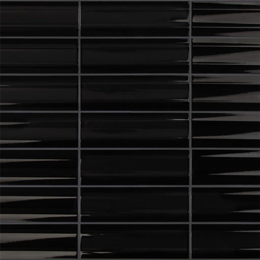 Crown Ceramic Maori Black Tile Glossy 1