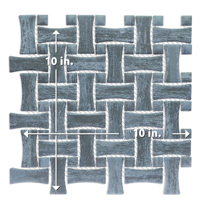 Cassis Porcelain Dog Bone Mosaic Matte 6