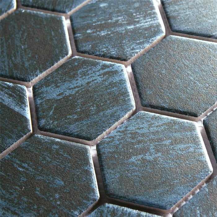 Cassis Porcelain Black Mosaic Satin 8