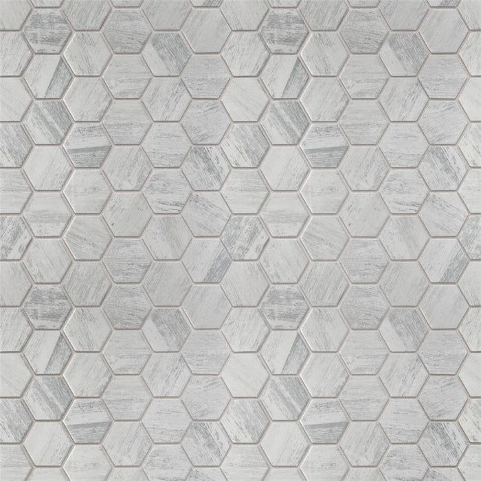 Cassis Porcelain White Mosaic Satin 1