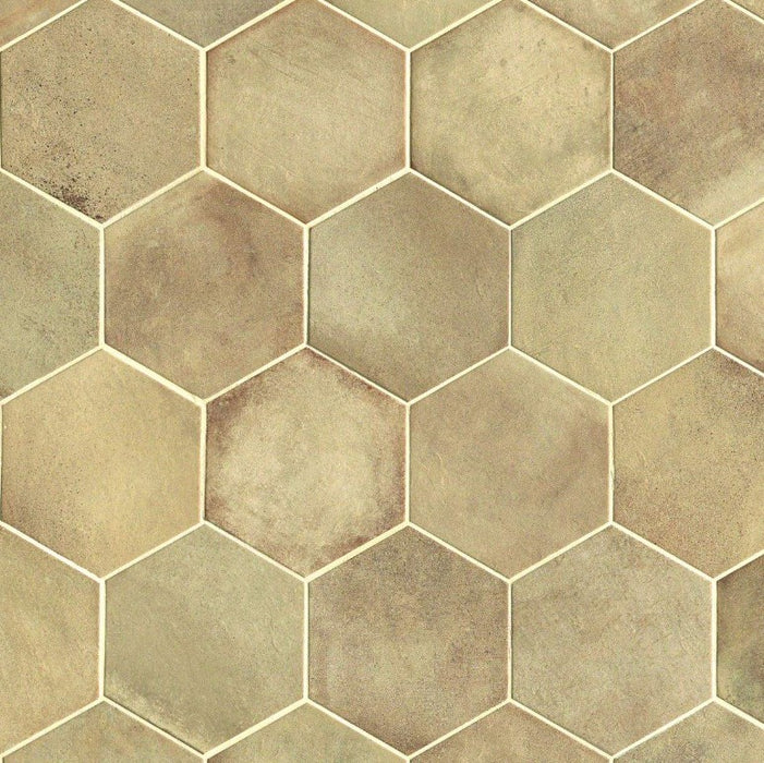 Full Tile Sample - FAP Firenze Heritage Paglierino Hexagon Porcelain Tile - 8.5" x 10" x 9 MM Matte