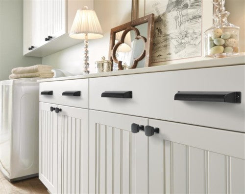 Stature Zinc Matte Black Cabinet Knob 8