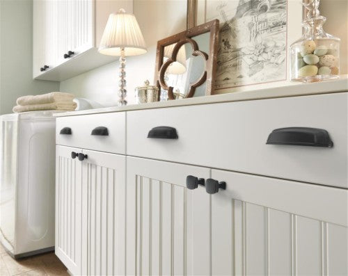 Stature Zinc Matte Black Cabinet Pull 6