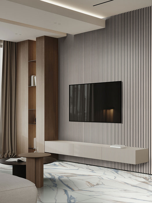 Acoustic Wood Slat Panel Wood Fog Tile Low Gloss 3