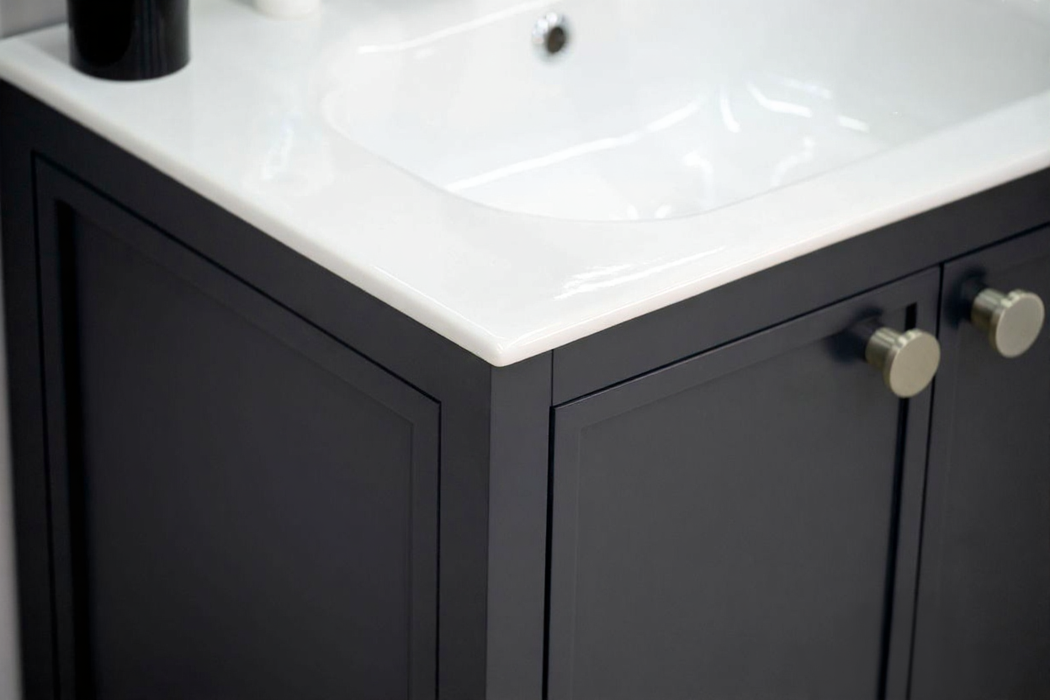 Frame Wood Dark Gray Bathroom Vanity Dark Gray 10