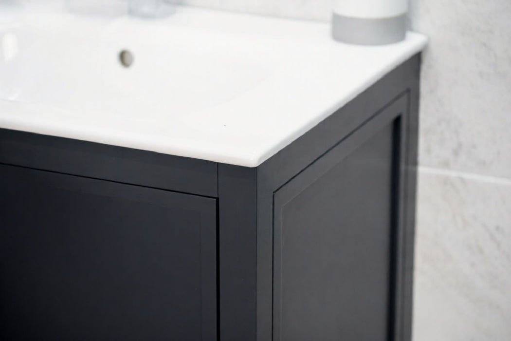 Frame Wood Dark Gray Bathroom Vanity Dark Gray 11