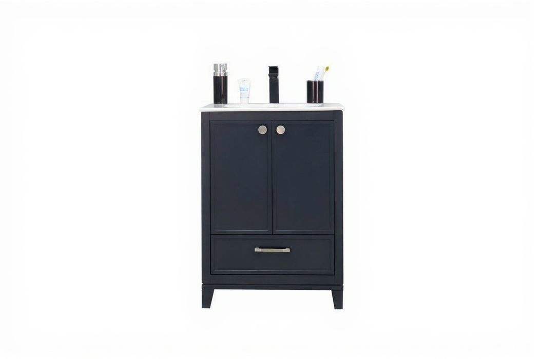 Frame Wood Dark Gray Bathroom Vanity Dark Gray 1
