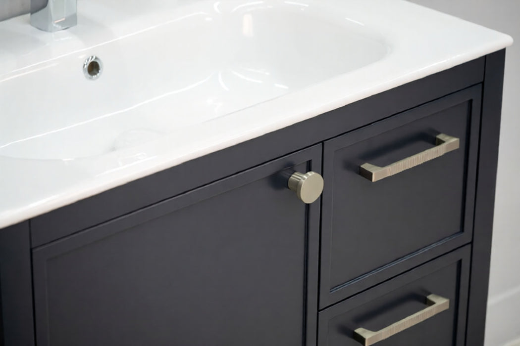 Frame Wood Dark Gray Bathroom Vanity Dark Gray 4