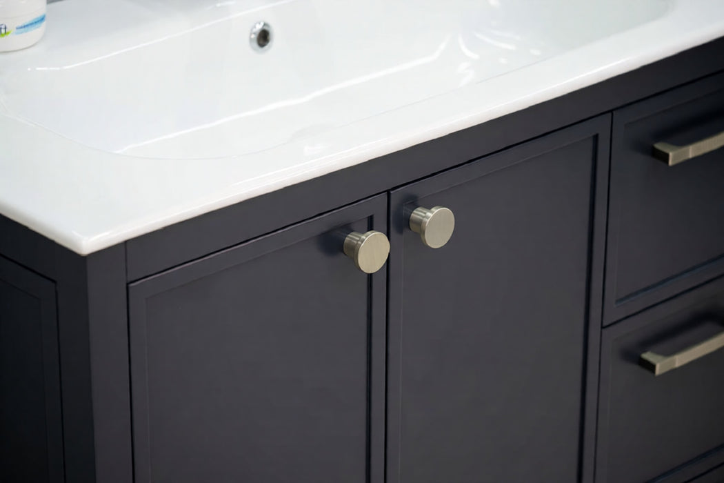 Frame Wood Dark Gray Bathroom Vanity Dark Gray 4