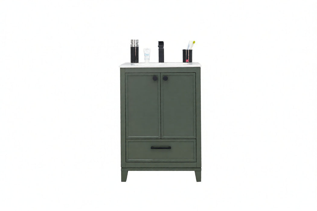 Frame Wood Pine Green Bathroom Vanity Pine Green 1