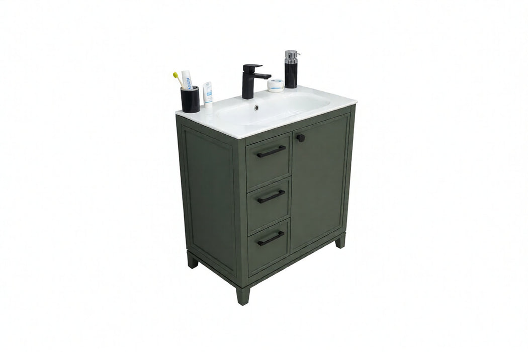 Frame Wood Pine Green Bathroom Vanity Pine Green 2