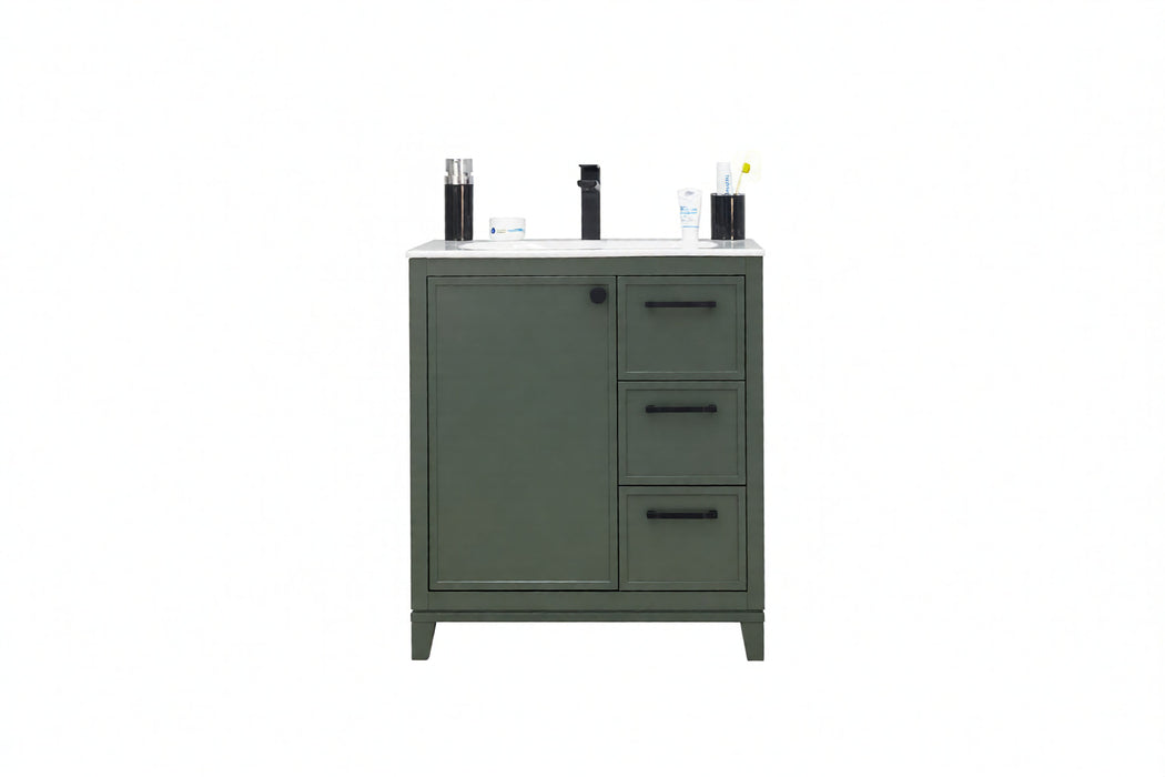 Frame Wood Pine Green Bathroom Vanity Pine Green 1