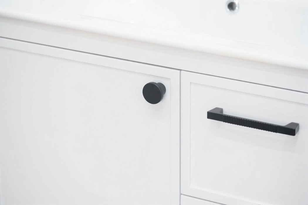 Frame Wood White Bathroom Vanity White 6