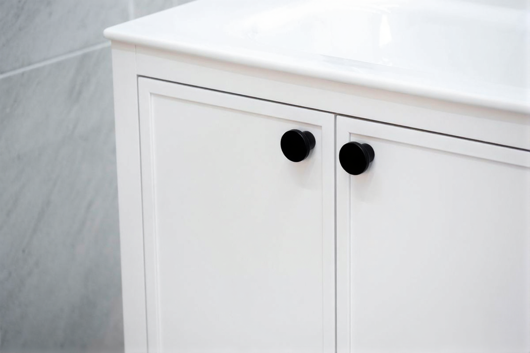 Frame Wood White Bathroom Vanity White 6