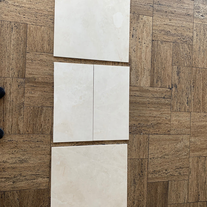 French Vanilla Marble Tile - 24" x 24" x 1/2" Polished