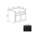 Slim Shaker Style Wood Iron Black Sink Base Cabinet Iron Black 1