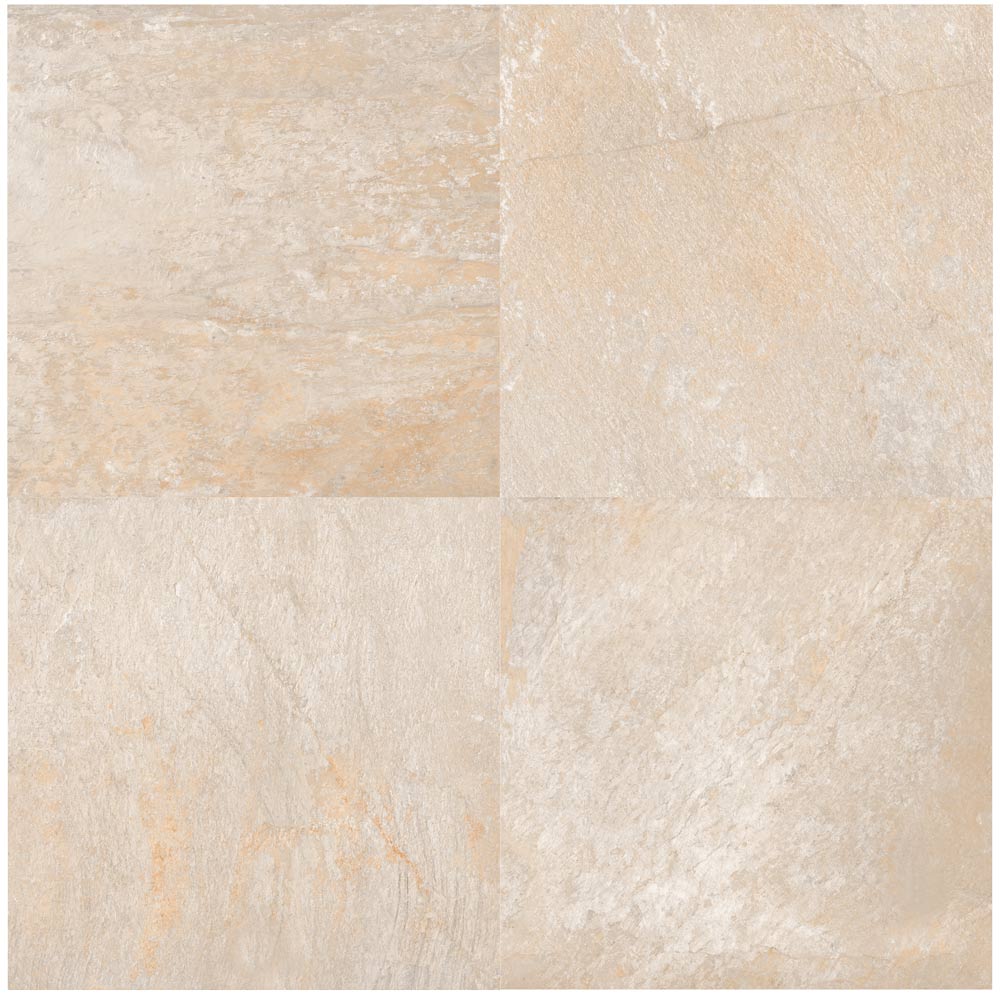 Fusion White Porcelain Paver Rough 1