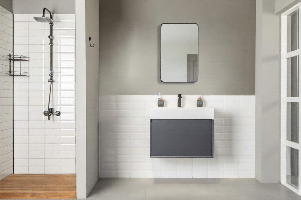 Gala Wood Dark Gray Bathroom Vanity Dark Gray 2