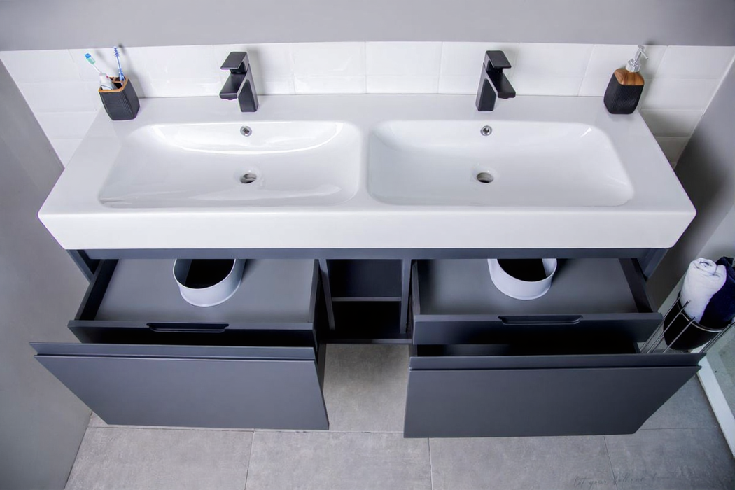Gala Wood Dark Gray Bathroom Vanity Dark Gray 3