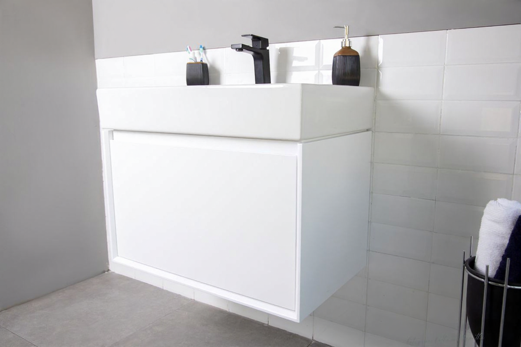 Gala Wood White Bathroom Vanity White 4