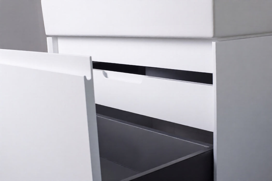 Gala Wood White Bathroom Vanity White 5
