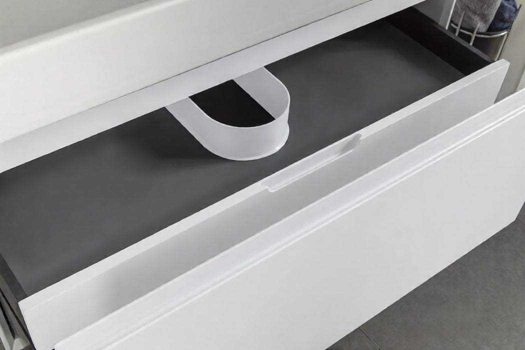 Gala Wood White Bathroom Vanity White 3