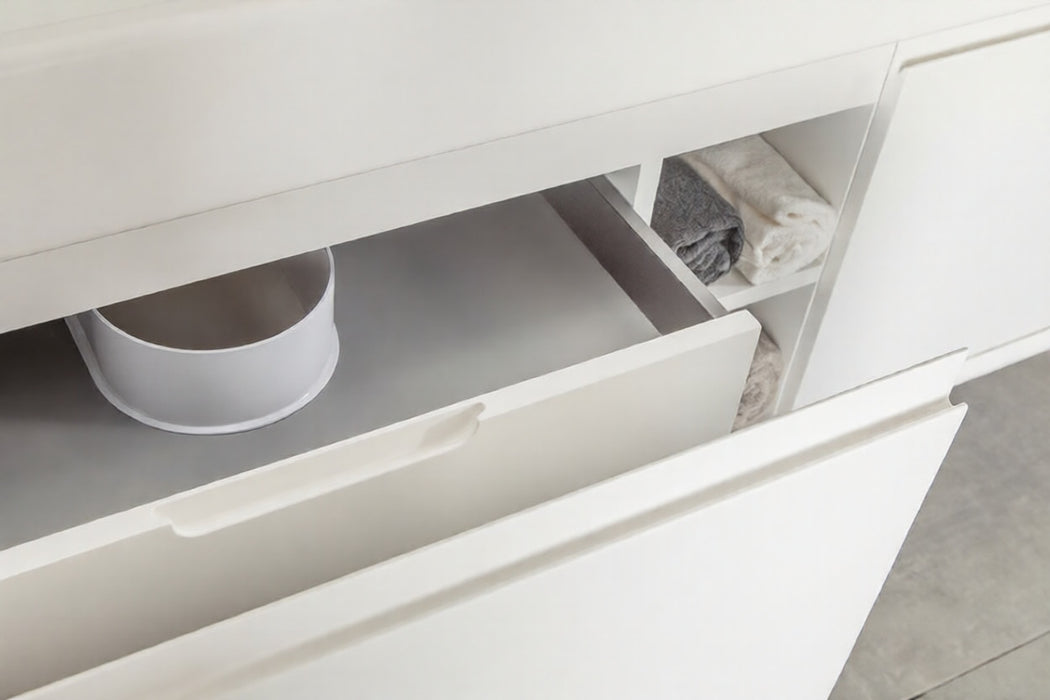 Gala Wood White Bathroom Vanity White 5