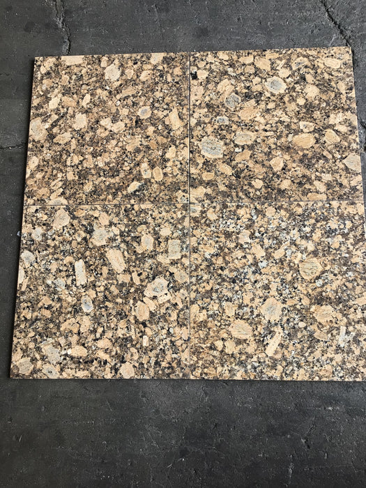 Giallo Fiorito Polished Granite Tile - 18" x 18"