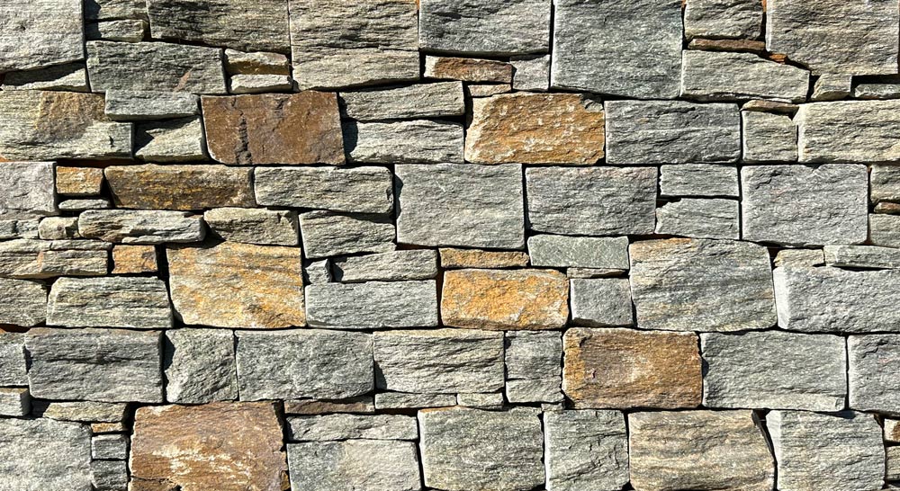 Full Ledger Sample - Gold Green Quartzite Ledgestone - 8" x 22" x 3/4" - 1" Natural Cleft