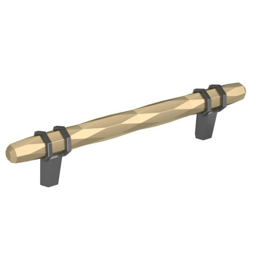 London Zinc Golden Champagne / Black Chrome Cabinet Pull 4