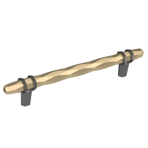 London Zinc Golden Champagne / Black Chrome Cabinet Pull 5