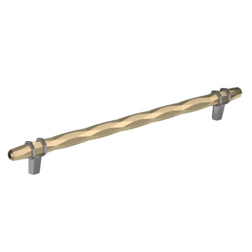 London Zinc Golden Champagne / Black Chrome Cabinet Pull 2