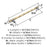 London Zinc Golden Champagne / Black Chrome Cabinet Pull 7