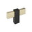 Mulino Zinc Golden Champagne / Matte Black Cabinet Knob 1