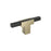 Urbanite Zinc & Aluminum Golden Champagne / Matte Black Cabinet Knob 1