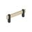Mulino Zinc Golden Champagne / Matte Black Cabinet Pull 2