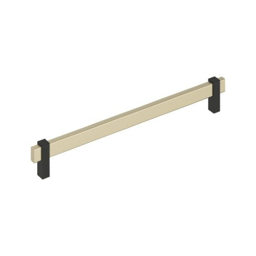 Mulino Zinc Golden Champagne / Matte Black Cabinet Pull 7