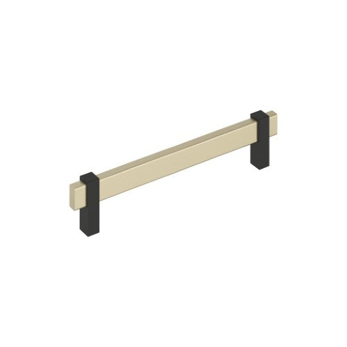 Mulino Zinc Golden Champagne / Matte Black Cabinet Pull 4