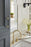 Urbanite Zinc & Aluminum Golden Champagne / Matte Black Cabinet Pull 21