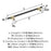 Urbanite Zinc & Aluminum Golden Champagne / Matte Black Cabinet Pull 13
