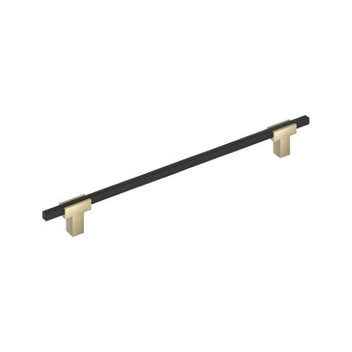 Urbanite Zinc & Aluminum Golden Champagne / Matte Black Cabinet Pull 7